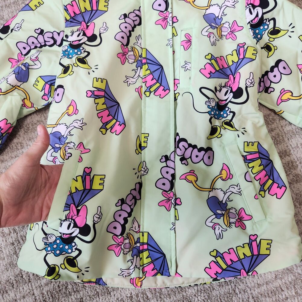 NWOT Disney Girls Minnie Mouse Daisy Hooded Jacket Size M/8 - Picture 3 of 11